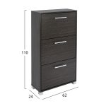 ΠΑΠΟΥΤΣΟΘΗΚΗ ΜΕΛΑΜΙΝΗΣ DAVINA HM2221.01 ZEBRANO 3ΘΕΣΕΩΝ 62Χ24Χ110Υεκ εκ. - Image 2