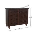 ΠΑΠΟΥΤΣΟΘΗΚΗ-ΝΤΟΥΛΑΠΙ ΞΥΛΙΝΗ CASSIOPE HM2208.01 WENGE 77Χ34Χ63Υεκ. - Image 2
