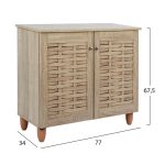 ΠΑΠΟΥΤΣΟΘΗΚΗ-ΝΤΟΥΛΑΠΙ ΞΥΛΙΝΗ CASSIOPE HM2208.02 SONAMA 77Χ34Χ63Υεκ. - Image 2