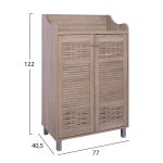 ΠΑΠΟΥΤΣΟΘΗΚΗ-ΝΤΟΥΛΑΠΙ KAILENA ΞΥΛΙΝΗ HM2230.02 SONAMA 77X40,5X122εκ. - Image 2