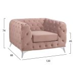 ΠΟΛΥΘΡΟΝΑ ALBERT T.CHESTERFIELD ΣΑΠΙΟ ΜΗΛΟ ΒΕΛΟΥΔΟ HM3130.05 120Χ88Χ74Υεκ. - Image 2