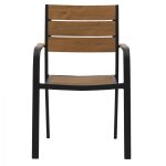 ΠΟΛΥΘΡΟΝΑ ΑΛΟΥΜΙΝΙΟΥ SAGA ΑΝΘΡΑΚΙ ΜΕ POLYWOOD HM5127.02 55x56x85Υεκ. - Image 3