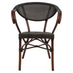 ΠΟΛΥΘΡΟΝΑ ΑΛΟΥΜΙΝΙΟΥ CLAY BAMBOO LOOK ΚΑΦΕ ΜΕ TEXTLINE HM5025 60,5x59x81 cm - Image 3
