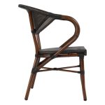 ΠΟΛΥΘΡΟΝΑ ΑΛΟΥΜΙΝΙΟΥ CLAY BAMBOO LOOK ΚΑΦΕ ΜΕ TEXTLINE HM5025 60,5x59x81 cm - Image 4