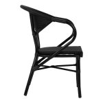 ΠΟΛΥΘΡΟΝΑ ΑΛΟΥΜΙΝΙΟΥ CLAY BAMBOO LOOK ΜΑΥΡΗ ΜΕ TEXTLINE HM5025.02 59x60x82 cm - Image 4