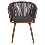 ΠΟΛΥΘΡΟΝΑ ΑΛΟΥΜΙΝΙΟΥ HARRIET BAMBOO LOOK ΜΕ ΣΧΟΙΝΙ ΓΚΡΙ HM5548.01 60X62X81Υ εκ. - Image 3