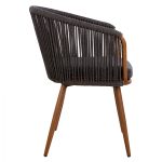 ΠΟΛΥΘΡΟΝΑ ΑΛΟΥΜΙΝΙΟΥ HARRIET BAMBOO LOOK ΜΕ ΣΧΟΙΝΙ ΓΚΡΙ HM5548.01 60X62X81Υ εκ. - Image 4