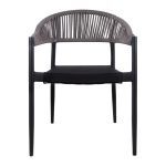 ΠΟΛΥΘΡΟΝΑ ΑΛΟΥΜΙΝΙΟΥ RAINA ΓΚΡΙ HM5299.02 ΜΕ ROUND WICKER ΑΝΟΙΧΤΟ ΓΚΡΙ 56x55x76Υεκ. - Image 3