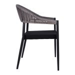 ΠΟΛΥΘΡΟΝΑ ΑΛΟΥΜΙΝΙΟΥ RAINA ΓΚΡΙ HM5299.02 ΜΕ ROUND WICKER ΑΝΟΙΧΤΟ ΓΚΡΙ 56x55x76Υεκ. - Image 4