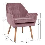 ΠΟΛΥΘΡΟΝΑ CORENA ΣΑΠΙΟ ΜΗΛΟ ΒΕΛΟΥΔΟ HM8400.02 62x69x74,5Υ εκ. - Image 2