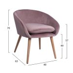 ΠΟΛΥΘΡΟΝΑ ELLIE ΣΑΠΙΟ ΜΗΛΟ ΒΕΛΟΥΔΟ HM8391.02  60x63x70Υ εκ. - Image 2