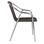 ΠΟΛΥΘΡΟΝΑ NOEL HM5019 ΑΛΟΥΜΙΝΙΟΥ ΔΙΠΛΟΣ ΣΚΕΛΕΤΟΣ ΜΕ RATTAN 56x60x75Υ εκ. - Image 3
