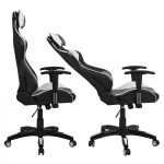 ΠΟΛΥΘΡΟΝΑ GAMING ZAYN HM1056.04 ΜΑΥΡΟ-ΛΕΥΚΟ PU 67x70x134 cm - Image 4