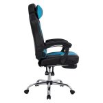ΠΟΛΥΘΡΟΝΑ GAMING HM1055.08 SYNCHRO ΜΑΥΡΟ ΚΑΙ ΓΑΛΑΖΙΟ PU 66x67x130 cm - Image 4