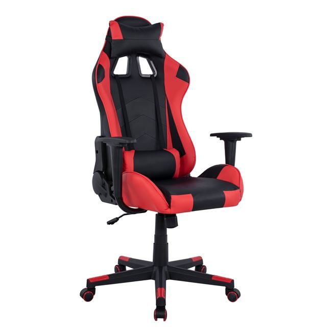 polythrona-gaming-hm113701-mayri-kokkinh ΠΟΛΥΘΡΟΝΑ GAMING WINTER HM1137.01 ΜΑΥΡΗ-KOKKINH 68Χ67Χ130 ΕΚ - Image 1