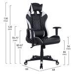 ΠΟΛΥΘΡΟΝΑ GAMING JOURNEY HM1146.04 ΣΕ ΧΡΩΜΑ ΜΑΥΡΟ-ΛΕΥΚΟ 68Χ69Χ130 ΕΚ - Image 2