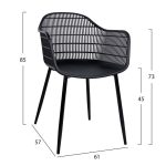 ΠΟΛΥΘΡΟΝΑ HADI ΠΟΛΥΠΡΟΠΥΛΕΝΙΟΥ ΜΑΥΡΗ 61x57x85Υ εκ. HM8511.02 - Image 2