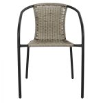 ΠΟΛΥΘΡΟΝΑ ΚΑΡΕΚΛΑ CAMEL HM5015.01 ΓΚΡΙ ΜΕΤΑΛΛΙΚΗ ΜΕ WICKER 48x48-53x72 εκ. - Image 3