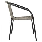 ΠΟΛΥΘΡΟΝΑ ΚΑΡΕΚΛΑ CAMEL HM5015.01 ΓΚΡΙ ΜΕΤΑΛΛΙΚΗ ΜΕ WICKER 48x48-53x72 εκ. - Image 4
