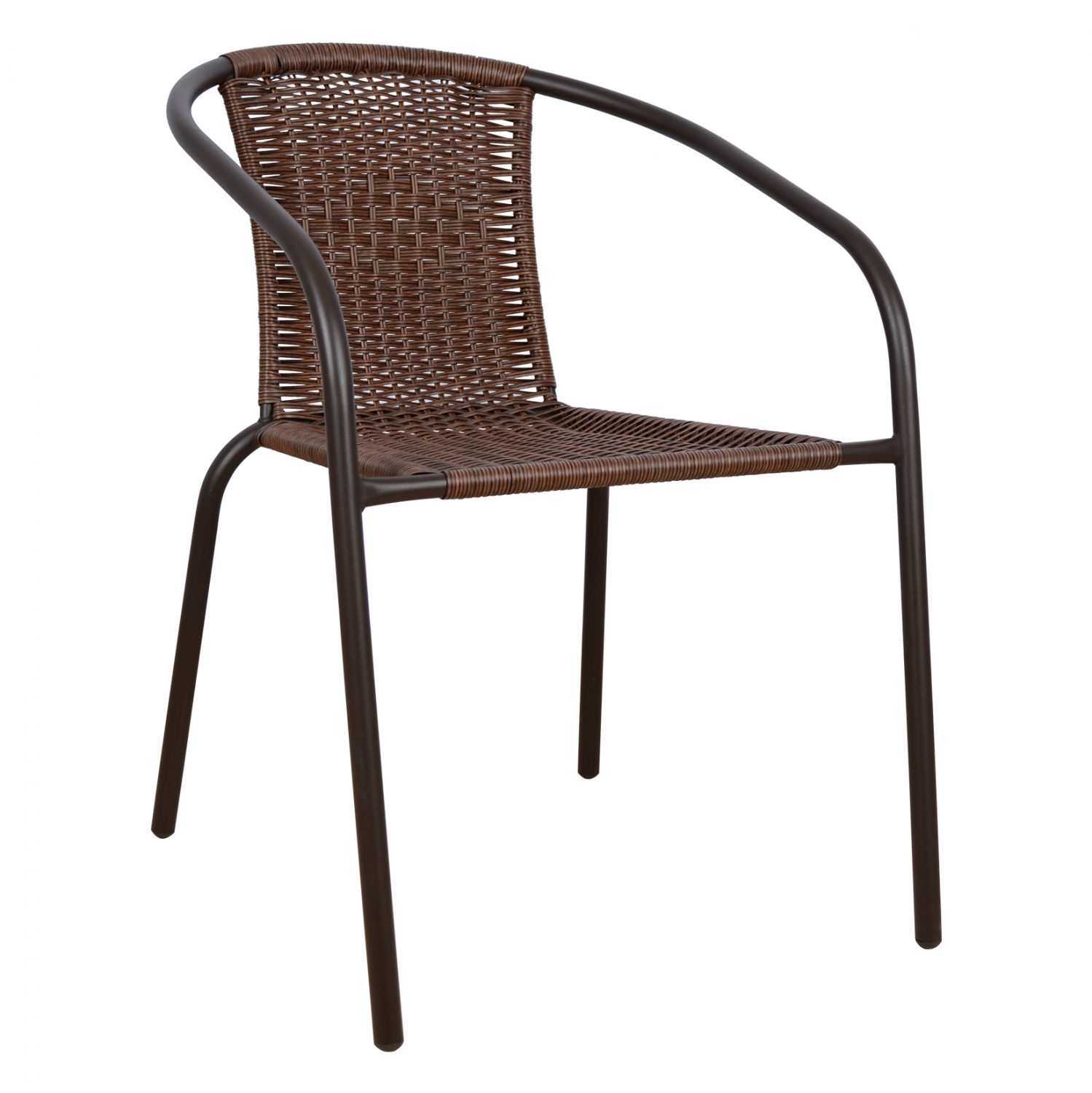 polythrona-karekla-fb9501502-kafe-metall ΠΟΛΥΘΡΟΝΑ ΚΑΡΕΚΛΑ CAMEL HM5015.02 ΚΑΦΕ ΜΕΤΑΛΛΙΚΗ ΜΕ WICKER 48x48-53x72 cm - Image 1