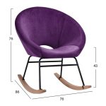 ΠΟΛΥΘΡΟΝΑ ΚΟΥΝΙΣΤΗ PAULINA HM8399.05, ΜΩΒ ΒΕΛΟΥΔΟ, 76X86X76Υ εκ. - Image 2