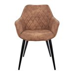 ΠΟΛΥΘΡΟΝΑ MANDO HM8006.03 ΜΕ ΚΑΦΕ NUBUCK ΥΦΑΣΜΑ 60x60x84 εκ. - Image 3