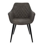 ΠΟΛΥΘΡΟΝΑ MANDO HM8006.10 ΜΕ ΓΚΡΙ NUBUCK ΥΦΑΣΜΑ 60x60x84 εκ. - Image 3