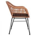 ΠΟΛΥΘΡΟΝΑ ΜΕ ΜΑΞΙΛΑΡΙ ΜΕΤΑΛΛΙΚΗ ALLEGRA HM5450 ΜΕ WICKER ΜΠΕΖ 57,5x59x81Υ εκ. - Image 4