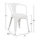 ΠΟΛΥΘΡΟΝΑ ΜΕΤΑΛΛΙΚΗ HM0019.21 MELITA ΣΕ ΧΡΩΜΑ MILK WHITE 51x46,5x71 cm - Image 2