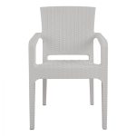 ΠΟΛΥΘΡΟΝΑ ΠΟΛΥΠΡΟΠΥΛΕΝΙΟΥ RATTAN HM5590.04 ΧΡΩΜΑ ΛΕΥΚΟ 58x55x87 cm. - Image 3