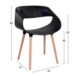 ΠΟΛΥΘΡΟΝΑ ΠΟΛΥΠΡΟΠΥΛΕΝΙΟΥ MAGGIE HM8600.02 ΣΕ ΜΑΥΡΟ ΧΡΩΜΑ 59x53x80Υ εκ. - Image 2
