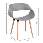 ΠΟΛΥΘΡΟΝΑ ΠΟΛΥΠΡΟΠΥΛΕΝΙΟΥ MAGGIE HM8600.10 ΣΕ ΓΚΡΙ ΧΡΩΜΑ 59x53x80Υ εκ. - Image 2