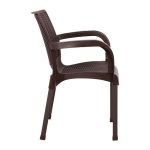 ΠΟΛΥΘΡΟΝΑ ΠΟΛΥΠΡΟΠΥΛΕΝΙΟΥ RATTAN ΠΟΔΙ ALU HM5591.03 ΧΡΩΜΑ ΚΑΦΕ 60x60x82 cm - Image 4