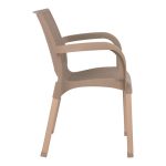 ΠΟΛΥΘΡΟΝΑ ΠΟΛΥΠΡΟΠΥΛΕΝΙΟΥ RATTAN ΠΟΔΙ ALU HM5591.02 ΚΑΠΟΥΤΣΙΝΟ 60x60x82 cm - Image 4