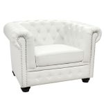 ΠΟΛΥΘΡΟΝΑ T.CHESTERFIELD HM3011.02 ΤΕΧΝΟΔΕΡΜΑ ΛΕΥΚΟ ΜΑΤ 110x90x73 εκ.