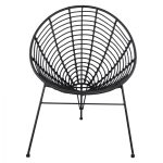 ΠΟΛΥΘΡΟΝΑ ΤΥΠΟΥ ΦΩΛΙΑ ΜΕΤΑΛΛΙΚΗ ALLEGRA HM5458.02 ΜΕ ΜΑΥΡΟ WICKER 73x83x86Υ εκ. - Image 3