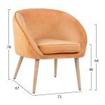 ΠΟΛΥΘΡΟΝΑ YAJANTI HM8633.09, ΧΡΥΣΟ ΒΕΛΟΥΔΟ 73x67x78Υ εκ. - Image 2