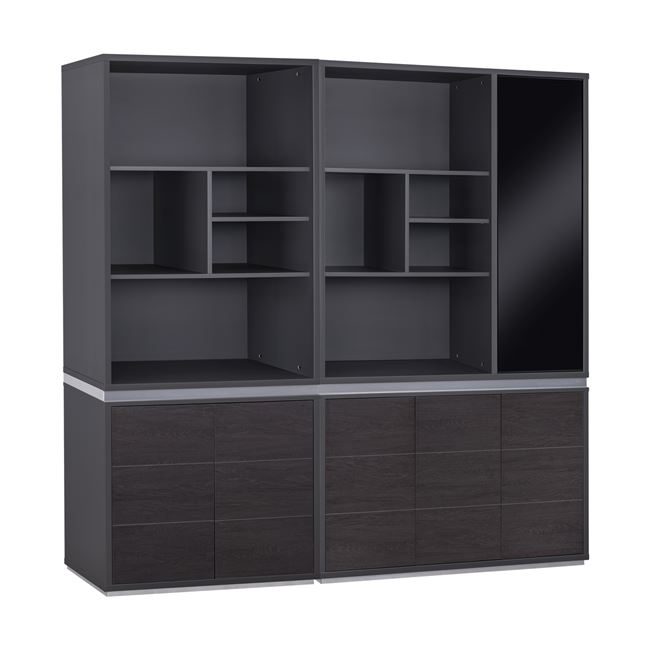 set-2-tmch-bibliothiki-grafeioy-epaggelm ΣΕΤ 2 ΤΜΧ ΒΙΒΛΙΟΘΗΚΗ ΓΡΑΦΕΙΟΥ ΕΠΑΓΓΕΛΜΑΤΙΚΗ ROSEWOOD HM11201 - Image 1