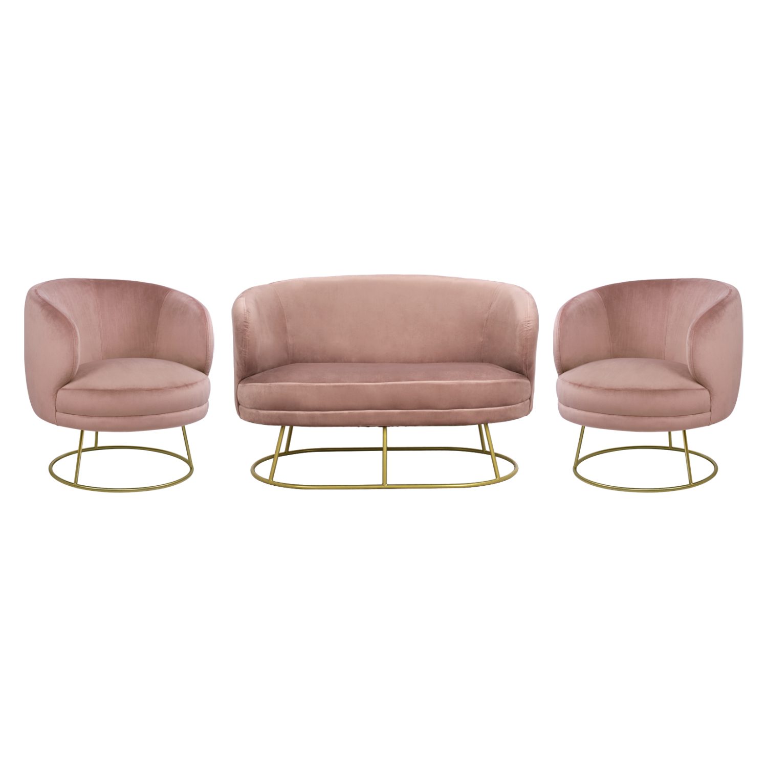 set-saloni-2thesios-2-polythrones-sapio ΣΕΤ ΣΑΛΟΝΙ 2ΘΕΣΙΟΣ & 2 ΠΟΛΥΘΡΟΝΕΣ ARIEN ΣΑΠΙΟ ΜΗΛΟ ΒΕΛΟΥΔΟ ΧΡΥΣΗ ΒΑΣΗ HM11051.02 - Image 1