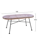 ΣΕΤ ΣΑΛΟΝΙ 4ΤΜΧ ALLEGRA HM5460 ΜΕΤΑΛΛΟ & WICKER ΣΕ ΜΠΕΖ ΧΡΩΜΑ - Image 4
