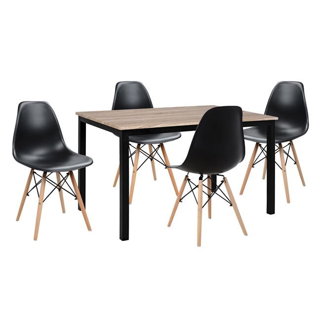 set-trapezarias-5tmch-hm10340-trapezi-11 ΣΕΤ ΤΡΑΠΕΖΑΡΙΑΣ 5ΤΜΧ HM10340 ΤΡΑΠΕΖΙ & 4 ΚΑΡΕΚΛΕΣ TWIST 110x70x76 cm - Image 1