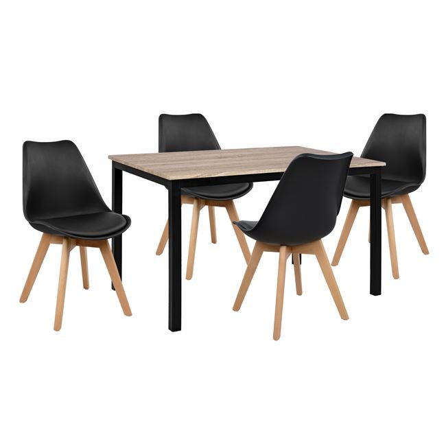 set-trapezarias-5tmch-hm10341-trapezi-11 ΣΕΤ ΤΡΑΠΕΖΑΡΙΑΣ 5ΤΜΧ HM10341 ΤΡΑΠΕΖΙ & 4 ΚΑΡΕΚΛΕΣ VEGAS 110x70x76 cm - Image 1