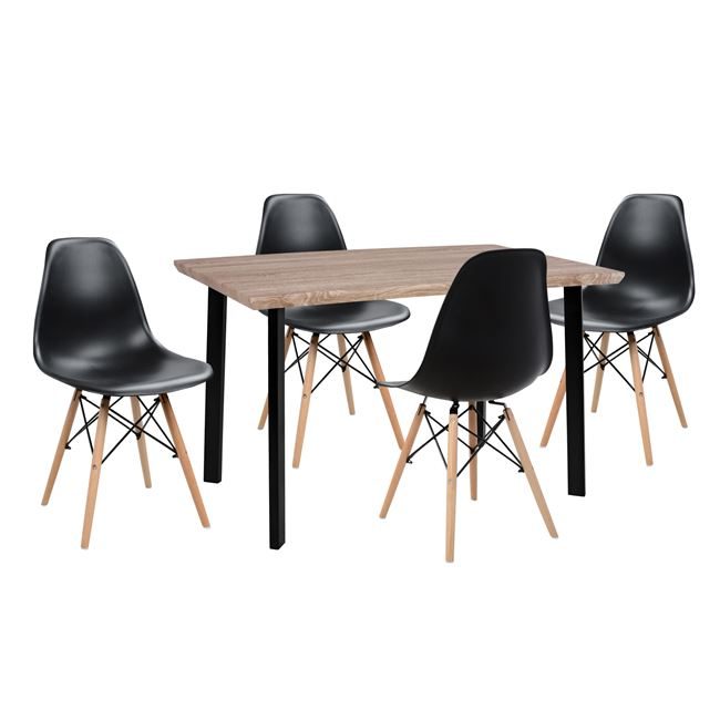 set-trapezarias-5tmch-hm10343-trapezi-11 ΣΕΤ ΤΡΑΠΕΖΑΡΙΑΣ 5ΤΜΧ HM10343 ΤΡΑΠΕΖΙ & 4 ΚΑΡΕΚΛΕΣ TWIST 110x70x75.5 cm - Image 1