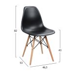 ΣΕΤ ΤΡΑΠΕΖΑΡΙΑΣ 5ΤΜΧ HM10346 ΤΡΑΠΕΖΙ 140x80x76 cm & 4 ΚΑΡΕΚΛΕΣ TWIST - Image 3