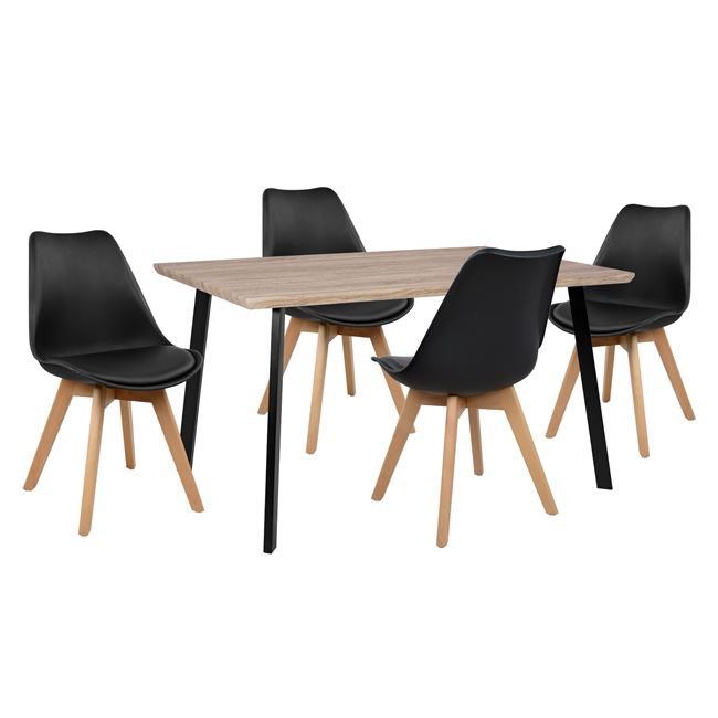 set-trapezarias-5tmch-hm10347-trapezi-14 ΣΕΤ ΤΡΑΠΕΖΑΡΙΑΣ 5ΤΜΧ HM10347 ΤΡΑΠΕΖΙ 140x80x76 cm & 4 ΚΑΡΕΚΛΕΣ VEGAS - Image 1