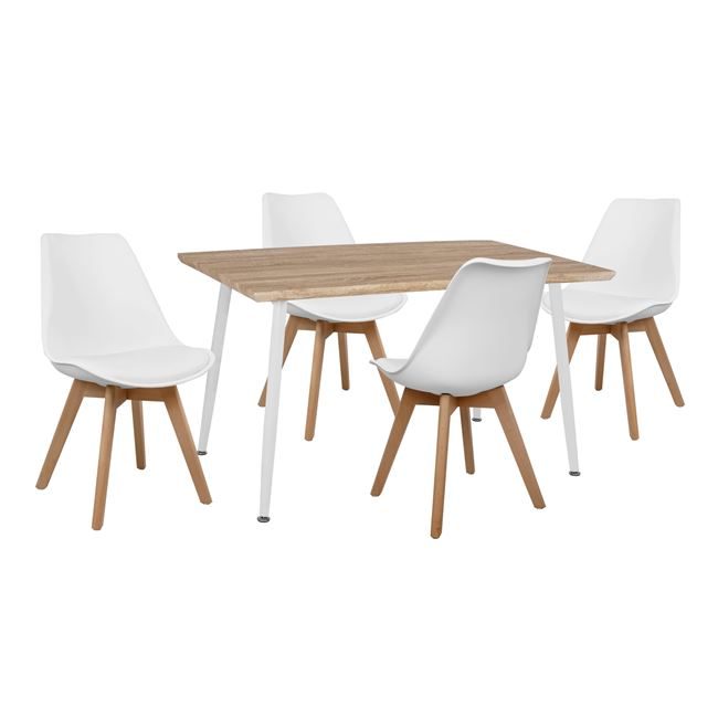 set-trapezarias-5tmch-hm1035002-trapezi ΣΕΤ ΤΡΑΠΕΖΑΡΙΑΣ 5ΤΜΧ HM10350.02 ΤΡΑΠΕΖΙ 120x70x76,5 cm & ΚΑΡΕΚΛΕΣ VEGAS - Image 1