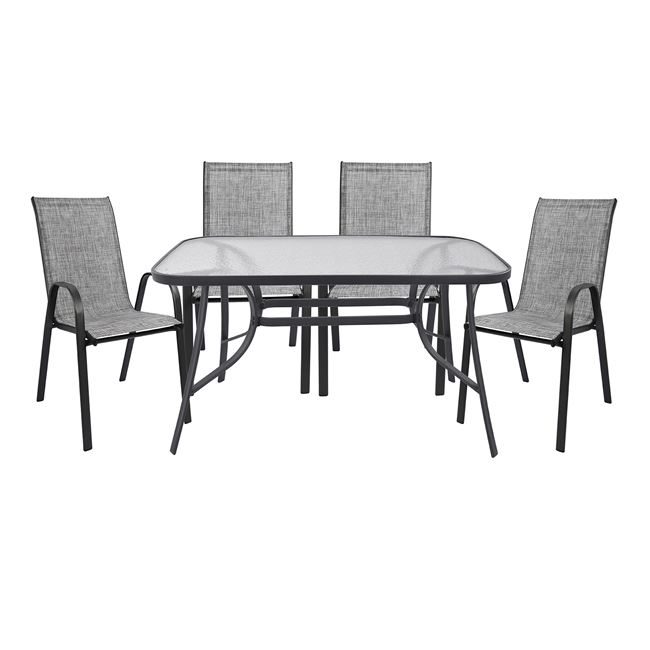 set-trapezarias-5tmch-me-4-karekles-trap ΣΕΤ ΤΡΑΠΕΖΑΡΙΑΣ 5ΤΜΧ ΜΕ 4 ΚΑΡΕΚΛΕΣ & ΤΡΑΠΕΖΙ 140Χ80 HM5200.01 - Image 1