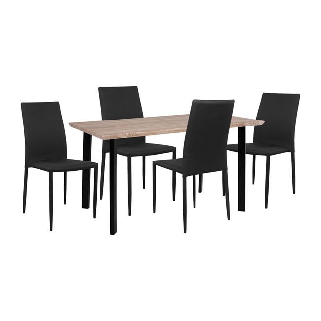 set-trapezarias-5tmch-me-trapezi-110ch70 ΣΕΤ ΤΡΑΠΕΖΑΡΙΑΣ 5ΤΜΧ ΜΕ ΤΡΑΠΕΖΙ 110Χ70Χ75,5 & ΚΑΡΕΚΛΕΣ ΤΕΤΑ ΜΑΥΡΕΣ HM11017 - Image 1