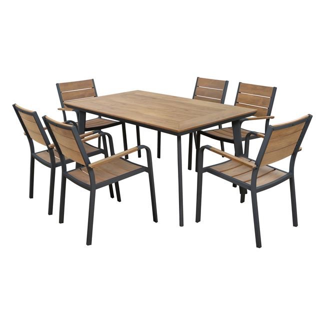 set-trapezarias-7tmch-se-gkri-chroma-hm5 ΣΕΤ ΤΡΑΠΕΖΑΡΙΑΣ 7ΤΜΧ ΣΕ ΓΚΡΙ ΧΡΩΜΑ HM5240.02 - Image 1