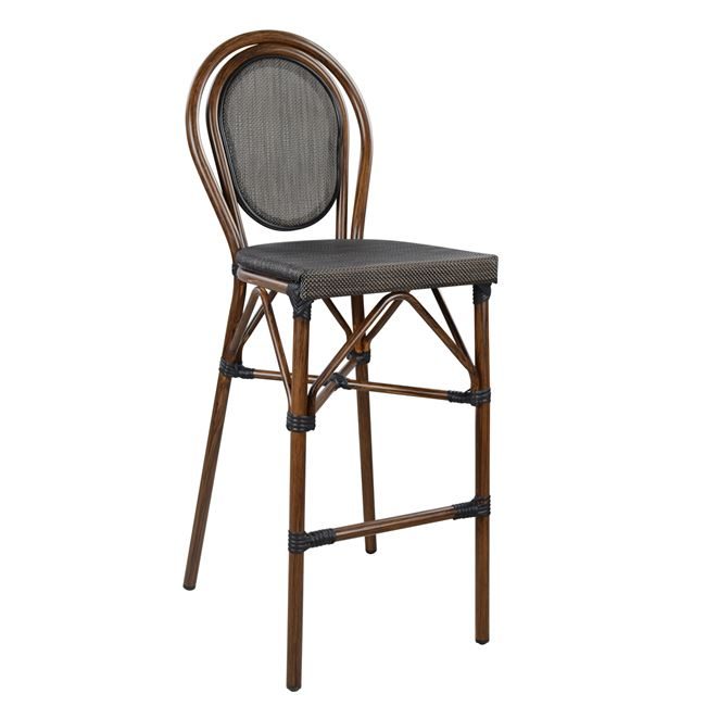 skampo-aloyminioy-bamboo-look-kafe-me-te ΣΚΑΜΠΩ ΑΛΟΥΜΙΝΙΟΥ GIDEON BAMBOO LOOK ΚΑΦΕ ΜΕ TEXTLINE HM5059 47x61x115 εκ - Image 1